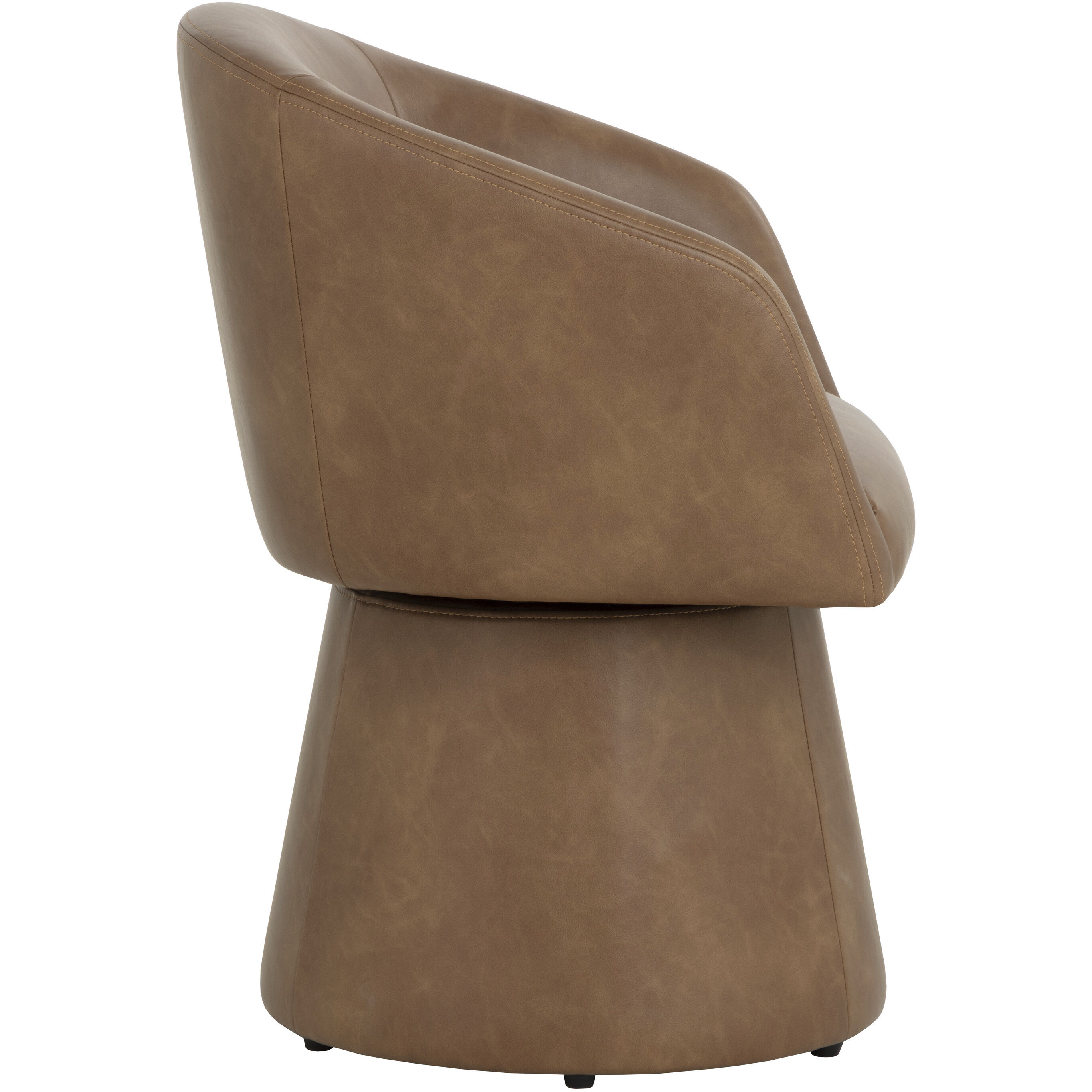 Etta Copley Cognac Swivel Dining Armchair